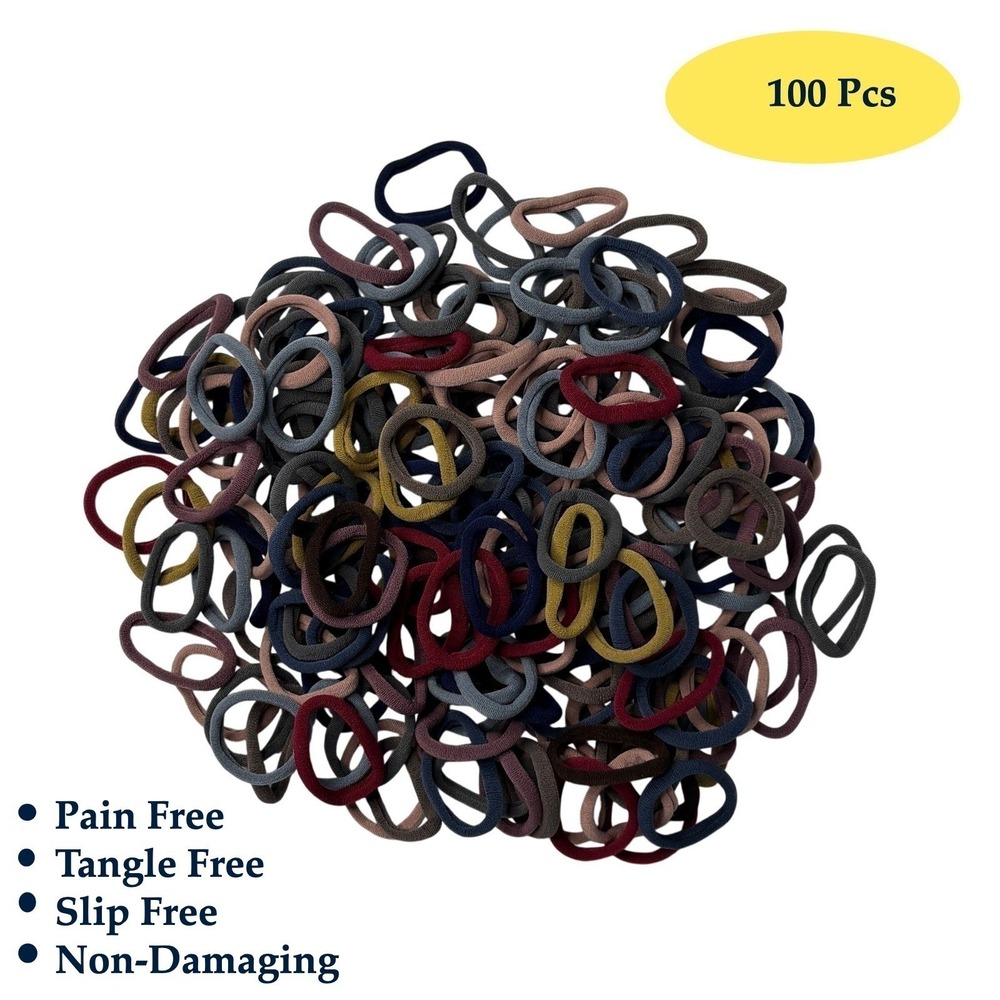 Highly Elastic Non-Damaging Antique Hair Ties Bands 100 Seamless Ponytail Holder